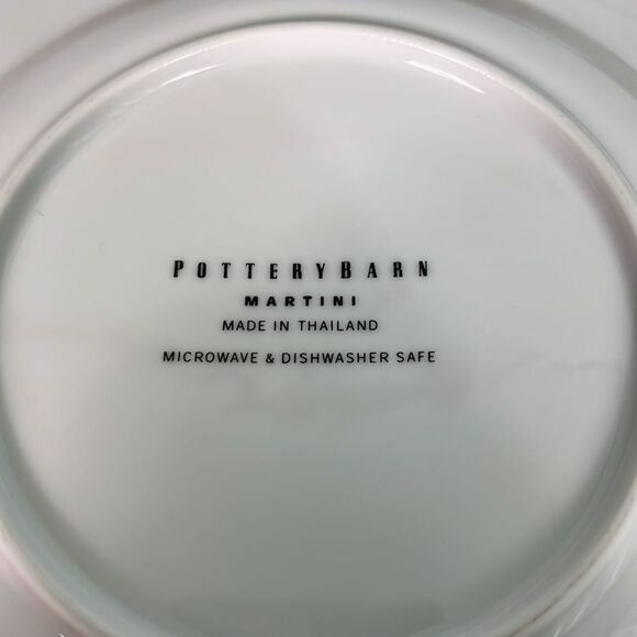 Pottery Barn Martini Cocktail Drink Plates - Dessert / Appetizer, Set of 4 - Picture 4 of 4